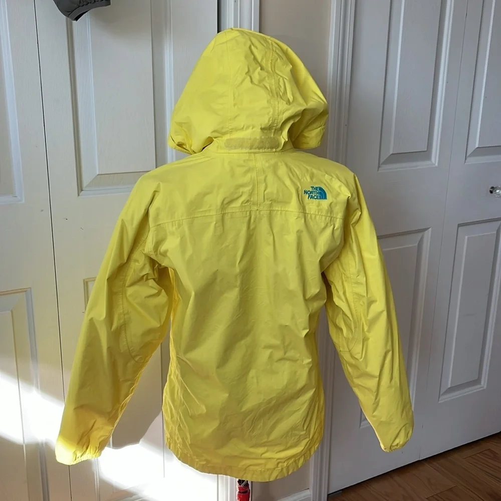 The North Face Hyvent Youth Girl Yellow Rain Jacket. Size XL 18 - Picture 6 of 15